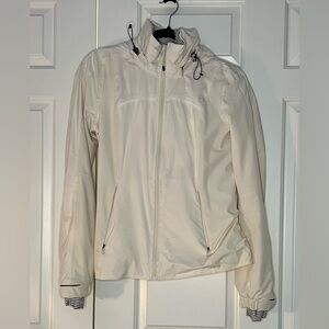 Lululemon off white lightweight raincoat, size 6